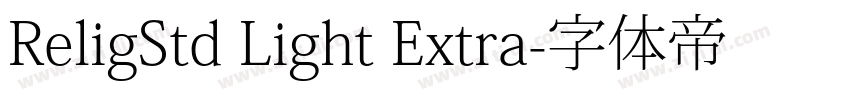 ReligStd Light Extra字体转换